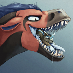 anthro bodily_fluids drooling duo macro male micro mouth_shot open_mouth saliva swallowing teeth throat tongue vore vorelord mythology damen_(sugarpunk) vorelord_(character) canid canine canis dragon mammal mythological_creature mythological_scalie scalie wolf 1:1 hi_res