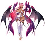 armwear bat_wings big_breasts blush bodily_fluids braided_hair breasts clothing cum cum_in_pussy cum_inside dark_body dark_nipples dark_skin detached_sleeves feet female genital_fluids gesture hair hand_gesture horn huge_breasts legwear membrane_(anatomy) membranous_wings nipples orb pink_eyes pink_hair purple_sleeves solo spade_tail sweat tail thigh_highs toes v_sign white_clothing white_legwear white_thigh_highs wings nagisa_aoi taimanin_(series) phantasma_(taimanin_asagi) demon horned_humanoid humanoid digital_media_(artwork) hi_res