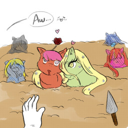 accessory ambiguous_gender ambiguous_human blank_stare blonde_hair blush bodily_fluids buried death dialogue dirt drooling duo_focus eyelashes female female_feral feral first_person_view flower flower_in_hair flower_on_head front_view fur gardening group hair hair_accessory hypnosis long_hair mind_control mostly_offscreen_character orange_body orange_fur pink_hair plant red_rose rose_(flower) saliva shovel smile stuck stuck_feet text tools young young_ambiguous young_feral yellowcottoncandy030 fluffy_pony gypsophila fluffy_pony_(species) human mammal 1:1 2025 digital_media_(artwork) english_text hi_res