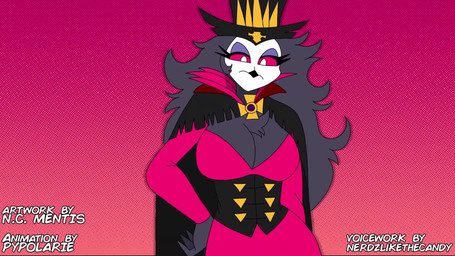 aged_up alternate_universe anthro big_breasts breasts cleavage clothed clothing fantasy female magic_user pupils red_sclera solo white_pupils n.c._mentis pypolarie nerdzlikethecandy_(va) hellaverse helluva_boss octavia_(helluva_boss) avian bird demon owl 16:9 animated hi_res long_playtime meme sound webm widescreen