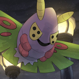 ambiguous_feral ambiguous_gender antennae_(anatomy) black_sky cloud exoskeleton feral flying green_wings insect_wings lepidopteran_wings light multicolored_body multicolored_exoskeleton night open_mouth outside purple_body purple_exoskeleton red_body red_exoskeleton red_wings sky solo street_lamp two_tone_body two_tone_exoskeleton two_tone_wings wings yellow_antennae yellow_eyes spicyichizo nintendo pokemon arthropod dustox generation_3_pokemon insect lepidopteran pokemon_(species) 1:1 2026 absurd_res hi_res lighting shaded