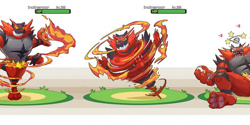 anthro base_one_layout basic_sequence big_muscles biped black_body black_fur claws dizzy fangs featureless_crotch fire fur gameplay_mechanics grass grin gui health_bar humor linear_sequence male muscular muscular_anthro muscular_male naturally_censored nude one_row_layout plant plantigrade pseudo_clothing red_body red_fur sharp_teeth smile solo spinning teeth text three_frame_image three_frame_sequence raymond158 nintendo pokemon felid generation_7_pokemon incineroar mammal pokemon_(species) digital_media_(artwork) sequence shaded signature soft_shading