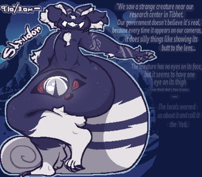 anthro big_butt broken_bone butt eyeless fangs femboy fur hair horror_(theme) huge_butt huge_thighs humor hyper hyper_butt information larger_male male nightmare_fuel nipples nude nude_anthro nude_male plant simple_background size_difference smile snow solo tail tattoo teeth text thick_thighs tree wide_hips uulitch striidor demon hybrid monster unknown_species yeti absurd_res digital_media_(artwork) hi_res
