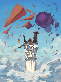 anthro antlers brown_body cloud day female hooves horn nude orange_eyes outside sky solo solo_focus tail tail_tuft tuft whiskers hilyasp mythology erica_(vhsdragoness) deer dragon eastern_dragon mammal mythological_creature mythological_scalie new_world_deer reindeer scalie 3:4 absurd_res digital_media_(artwork) digital_painting_(artwork) hi_res painting_(artwork)