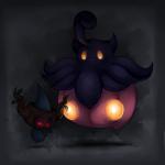 ambiguous_gender cute floating frown ghost glowing grey_background horn joltik_(artist) leaf looking_down nintendo open_mouth orange_eyes phantump plain_background pokémon pumpkaboo pumpkin red_eyes sharp_teeth size_difference spirit teeth video_games wood yellow_eyes
Rating: Safe
Score: 11
User: forkU
Date: October 11, 2013