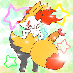 :3 ambiguous_anthro ambiguous_gender anthro biped blush blush_stickers digitigrade dipstick_tail food hands_on_hips looking_at_viewer looking_back looking_back_at_viewer markings object_in_tail rear_view shrimp_(food) simple_background snout solo sparkles standing star_polygon tail tail_markings annyui0611 nintendo pokemon braixen canid generation_6_pokemon mammal pokemon_(species) 1:1 2022 digital_drawing_(artwork) digital_media_(artwork) full-length_portrait hi_res japanese_description portrait translated_description