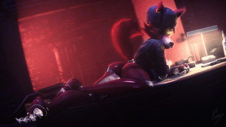 anthro bottomless bottomless_anthro bottomless_female breasts claws clothed clothing crossgender ear_piercing ear_ring eye_patch eyewear female fluffy fluffy_tail glowing glowing_eyes glowing_nipples hat headgear headwear inside jacket looking_at_viewer lying_on_table machine mtf_crossgender nipples piercing ring_piercing russian solo soviet_union tail topwear yellow_eyes lamoz571 disembowell_(modeler) red-eye_(modeler) five_nights_at_freddy's scottgames foxy_(fnaf) animatronic canid canine fox mammal robot robot_anthro 16:9 2018 3d_(artwork) absurd_res digital_media_(artwork) full-length_portrait hi_res portrait source_filmmaker_(artwork) widescreen