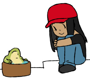 ambiguous_gender bathing bathtub black_clothing black_hair black_shirt black_topwear blue_bottomwear blue_clothing blue_pants bottomwear clothed clothing duo female feral footwear fully_clothed green_body grey_clothing grey_footwear grey_shoes hair happy hat headgear headwear humanoid_hands humor leaning leaning_backward long_hair looking_at_another looking_down pants red_clothing red_hat red_headwear shirt shoes simple_background sitting smile topwear water what white_background poxzi amphibian frog human mammal digital_media_(artwork) sketch