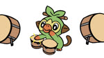 ambiguous_gender barefoot bongo_drum drum feet feral group music musical_instrument percussion_instrument screeching sharp_teeth simple_background smile song teeth white_background mike_bedsole bongo_cat donkey_kong_(series) donkey_kong_64 nintendo pokemon generation_8_pokemon grookey mammal pokemon_(species) primate 16:9 2019 2d_animation animated crossover hi_res meme short_playtime sound webm widescreen