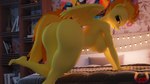 anthro areola ass_up bed bedroom big_butt breasts butt feet female furniture hair humanoid_feet looking_at_viewer looking_back looking_back_at_viewer multicolored_hair nipples orange_eyes orange_hair pillow plantigrade pose solo two_tone_hair two_tone_tail wings yellow_body loveslove friendship_is_magic hasbro my_little_pony mythology spitfire_(mlp) wonderbolts_(mlp) equid equine mammal mythological_creature mythological_equine pegasus 16:9 3d_(artwork) 4k absurd_res digital_media_(artwork) hi_res widescreen