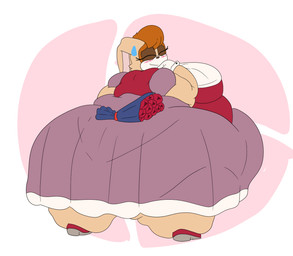 anthro belly belly_overhang big_belly big_breasts big_butt blush bodily_fluids breasts brown_hair brown_nose butt clothing dress eyelashes eyes_closed female flower footwear gloves hair handwear holidays huge_belly huge_breasts huge_butt huge_thighs hyper hyper_belly hyper_breasts hyper_butt hyper_thighs looking_back mature_anthro mature_female morbidly_obese morbidly_obese_anthro morbidly_obese_female obese obese_anthro obese_female overweight overweight_anthro overweight_female pink_background pink_inner_ear plant purple_clothing purple_dress rear_view red_clothing red_footwear red_shoes red_topwear shoes simple_background smile solo sweat sweatdrop tan_body tan_ears thick_thighs topwear white_background white_clothing white_gloves white_handwear paceplusle mother's_day sega sonic_the_hedgehog_(series) vanilla_the_rabbit lagomorph leporid mammal rabbit 2026 colored digital_media_(artwork) flat_colors hi_res