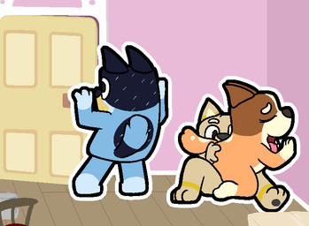 3_fingers 3_toes ambiguous_penetration anthro anthro_on_anthro anthro_on_bottom anthro_on_top anthro_penetrated anthro_penetrating anthro_penetrating_anthro bent_arm bent_leg big_eyes big_iris biped black_body black_ears black_eyes black_fur black_nose black_pawpads black_tail blue_body blue_eyebrows blue_fur blue_markings blue_tail brown_body brown_ears brown_fur butt butt_grab canon_x_oc closed_smile cuckold dark_body dark_fur door eyebrows eyelashes eyes_closed feet female female_on_top female_penetrated fingers flat_chested floor fur gloves_(marking) group hand_on_another's_butt hand_on_butt hand_on_wall head_turned husband husband_and_wife inside internal_wall intraspecies iris kneeling leaning leaning_backward leaning_forward leaning_sideways leg_markings light_body light_fur light_markings long_eyelashes looking_at_another looking_at_partner looking_back looking_back_at_another looking_pleasured male male/female male_on_bottom male_penetrating male_penetrating_female markings married_couple mature_anthro mature_female mature_male mouth_closed multicolored_body multicolored_ears multicolored_fur multicolored_tail no_pupils nude nude_anthro nude_female nude_male on_bottom on_top open_mouth open_smile orange_body orange_fur orange_tail outline pawpads peeking_through_door penetration pink_tongue pink_wall plantigrade plantigrade_pawpads pointy_ears prick_ears sex sitting smile smiling_at_another snout socks_(marking) spots spotted_back spotted_body spotted_fur spotted_markings spotted_tail standing tail tail_markings tail_motion tailwag tan_body tan_ears tan_floor tan_fur thick_eyebrows thick_thighs toes tongue tongue_out trio two_tone_ears two_tone_tail wall_(structure) white_body white_eyebrows white_fur white_inner_ear white_markings white_outline white_sclera white_spots white_tail wife wood wood_floor yellow_body yellow_ears yellow_fur shenhibiki bluey_(series) bandit_heeler chilli_heeler australian_cattle_dog canid canine canis cattledog domestic_dog herding_dog mammal pastoral_dog 2025 animated animated_gif digital_media_(artwork) english_description short_playtime