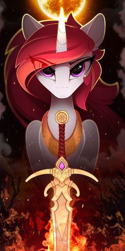 female fire hair horn looking_at_viewer melee_weapon purple_eyes red_hair solo sun sword translucent translucent_hair weapon wings yakovlev-vad friendship_is_magic hasbro my_little_pony mythology princess_celestia_(mlp) equid equine mammal mythological_creature mythological_equine winged_unicorn 2018 absurd_res digital_media_(artwork) hi_res