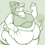 ambiguous_gender anthro belly belly_grab belly_overhang big_belly feathers grey_background morbidly_obese morbidly_obese_ambiguous morbidly_obese_anthro obese obese_ambiguous obese_anthro overweight overweight_ambiguous overweight_anthro selfie simple_background solo tail weight_gain dragontzin mythology dragontzin_(character) dragon feathered_dragon feathered_scalie mythological_creature mythological_scalie scalie 1:1 2021 digital_drawing_(artwork) digital_media_(artwork) hi_res