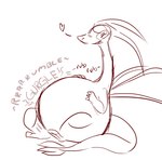 3_fingers ambiguous_gender belly_rub digestion digestion_noises feral fingers happy heart_symbol rubbing simple_background sitting solo text vore white_background eclairscollection nintendo pokemon flygon generation_3_pokemon pokemon_(species) english_description english_text low_res sketch
