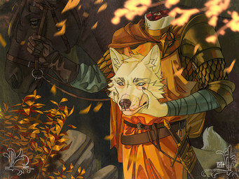 ambiguous_gender anthro clothed clothing detachable detachable_head duo feral fully_clothed fur gore harness headless holding_harness holding_head holding_own_head male modular plant tan_body tan_fur garm4 european_mythology irish_mythology mythology canid canine canis dullahan equid equine horse mammal wolf 2025 4:3