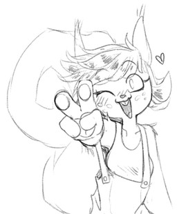 anthro big_tail blush buckteeth clothed clothing female freckled_face freckles fur fur_tuft gesture hair hand_gesture heart_symbol one_eye_closed open_mouth overalls shirt simple_background smile standing tail tank_top teeth topwear tuft v_sign white_background mcsweezy melonie mammal rodent sciurid tree_squirrel 2020 digital_drawing_(artwork) digital_media_(artwork) half-length_portrait monochrome portrait