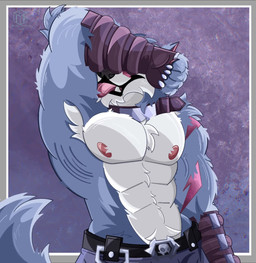 anthro arm_over_eyes armpit_fetish armpit_hair armpit_lick armpit_play armpit_showing armpit_sniffing body_hair licking licking_bicep male male/male muscular muscular_male pecs raised_arm scar self_lick sniffing solo teasing tongue icer_breaker dislyte lilith_games mythology vlatt23_pose freddy_(dislyte) canid canine canis mammal mythological_canine mythological_creature werecanid werecanine werecreature werewolf wolf animated no_sound short_playtime video