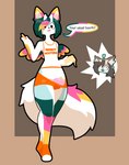 anthro blush dialogue femboy genitals gynomorph intersex male penis solo text wings starrydraco femboy_hooters chai_(starrydraco) flux_(auntie_naff) therrigon absurd_res digital_media_(artwork) english_text hi_res shaded simple_shading