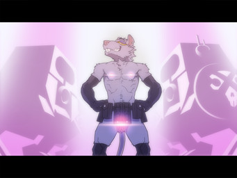 anthro armpit_hair biped body_hair chest_tuft clothing cosplay eyewear fake_screencap fur goggles looking_at_viewer male nipples smile solo standing tuft underwear themonkey kill_la_kill league_of_legends riot_games studio_trigger tencent aikuro_mikisugi twitch_(lol) mammal murid murine rat rodent 2014 4:3 crossover