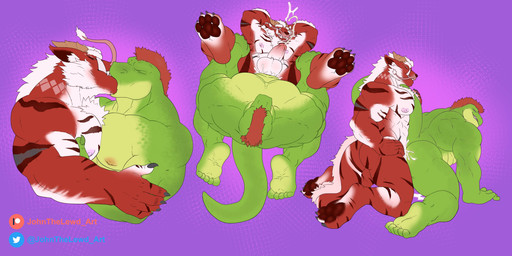 abstract_background all_fours anal anal_orgasm anal_penetration anthro anthro_on_anthro anthro_penetrated anthro_penetrating anthro_penetrating_anthro balls barazoku blue_eyes bodily_fluids brown_pawpads claws cum cum_in_ass cum_inside cum_splatter duo ejaculation eyes_closed feet from_behind_position fur genital_fluids genitals glans green_body grey_claws hair hands-free humanoid_feet humanoid_genitalia humanoid_penis kneeling leg_grab lying male male/male male_penetrated male_penetrating male_penetrating_male muscular muscular_anthro muscular_male narrowed_eyes nipples nude on_back orgasm pawpads pecs penetration penile penile_penetration penis penis_in_ass plantigrade purple_nipples red_body red_glans red_hair red_nipples red_penis sex short_hair side_view text white_balls white_body white_fur white_hair white_penis johnthelewd_art mythology dinosaur dragon mythological_creature mythological_scalie prehistoric_species reptile scalie 2:1 absurd_res english_text hi_res