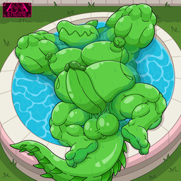 animal_balloon anthro backyard balloon balls belly biceps big_balls big_belly big_muscles big_pecs big_penis big_tail biped circumcised crocodile_tail day detailed_background erection eyeless feet genitals glistening glistening_body grass green_body green_penis hands_behind_head high-angle_view huge_penis humanoid_genitalia humanoid_penis inflatable looking_up lying male monotone_body muscular muscular_anthro muscular_arms muscular_legs muscular_male nipples nude on_back outside overweight overweight_anthro overweight_male partially_submerged pecs penis plant presenting presenting_balls presenting_penis raised_arms saggy_balls scrotum_flap shaped_balloon sharp_teeth smile solo spread_legs spreading string swimming_pool tail teeth text thick_thighs unusual_anatomy unusual_nipples wet wet_body wide_hips annaengine alligator alligatorid animate_inanimate crocodilian living_balloon living_inflatable reptile scalie 1:1 absurd_res digital_drawing_(artwork) digital_media_(artwork) hi_res
