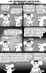 anthro breasts clothed clothing dialogue ear_piercing ear_ring eyes_closed female group male nude piercing ring_piercing text zentagas quesito_(zentagas) mammal mouse murid murine rodent comic greyscale hi_res monochrome spanish_text translated