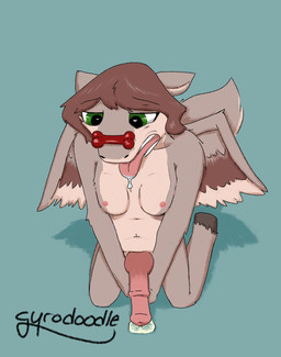 animal_genitalia animal_penis anthro bdsm big_breasts bodily_fluids bone breasts breath dripping drooling_tongue equine_genitalia equine_penis erection feathered_wings feathers genital_fluids genitals hair herm high-angle_view hooves hybrid_genitalia hybrid_penis intersex kneeling knot knotted_equine_penis knotted_penis nipples nude panting penis petplay precum precum_drip puppyplay roleplay simple_background slightly_chubby solo submissive tail toy wings gyrodoodle mythology rowan_swiftpaw canid canine equid equine fox hybrid mammal mythological_creature mythological_equine pegasus hi_res