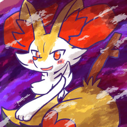 ambiguous_anthro ambiguous_gender anthro biped blush blush_stickers dipstick_tail looking_at_viewer markings object_in_tail open_mouth open_smile side_view smile snout solo standing stick stick_in_tail tail tail_markings annyui0611 nintendo pokemon braixen canid generation_6_pokemon mammal pokemon_(species) 1:1 2024 digital_drawing_(artwork) digital_media_(artwork) half-length_portrait hi_res japanese_description portrait translated_description