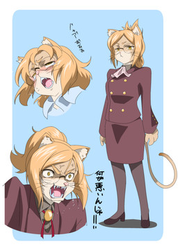 angry anthro ascot blonde_hair blush bodily_fluids bottomwear breasts clothed clothing cross-popping_vein ear_tuft eyewear fangs female footwear fur glasses hair high_heels leggings legwear multicolored_body multicolored_fur saliva shoes skirt solo suit_jacket tan_body tan_fur tears teeth text tuft two_tone_body two_tone_fur whiskers yellow_eyes rrr hitoner miss_tonerico domestic_cat felid feline felis mammal 2024 absurd_res digital_media_(artwork) hi_res japanese_text translated