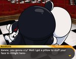 balls big_butt bouncing_butt butt dialogue dithering genitals looking_at_viewer looking_back male mooning solo taunting teasing_with_butt twerking tepigfan101 danganronpa spike_chunsoft monokuma bear mammal animated hi_res short_playtime