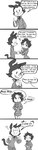 anthro clothed clothing dialogue duo ear_piercing female fleischer_style_toon gesture hands_on_hips handshake heart_symbol male piercing scarf smile speech_bubble standing text toony yakkoqueen animaniacs betty_boop_(series) paramount_pictures warner_brothers betty_boop yakko_warner human inkblot mammal 2017 comic english_text greyscale hi_res long_image monochrome tall_image