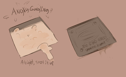 2_panel_comic ambiguous_gender bad_end bodily_fluids bound cum cum_pit dialogue encasement excessive_cum excessive_genital_fluids genital_fluids immortality not_furry onomatopoeia permanent_bondage sealed solo sound_effects text zero_pictured orangecoff33 absurd_res comic english_text hi_res