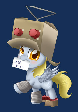 amber_eyes blonde_hair blush box clothes_hanger container cutie_mark derp_eyes feathered_wings feathers female feral fur grey_body grey_feathers grey_fur hair long_hair looking_at_viewer machine note simple_background smile solo tape text transparent_background wings yellow_eyes pridark friendship_is_magic hasbro my_little_pony mythology derpy_hooves_(mlp) equid equine mammal mythological_creature mythological_equine pegasus robot absurd_res alpha_channel english_text hi_res