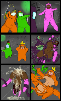 anal anal_penetration asphyxiation banana bodily_fluids breasts cable clothing computer creepy_face cum cum_inside dark_body dark_skin door duo electronics excessive_cum excessive_genital_fluids extreme_penetration female food forced fruit fully_inside genital_fluids hat headgear headwear hypnotic_eyes imminent_rape imminent_sex male male/female masturbation multi_eye nude oral oral_penetration penetration plant pumpkin rape sex spacesuit sparks strangling surprised tears tentacle_in_ass tentacle_in_mouth tentacle_penetration tentacles tentacles_everywhere tongue tongue_out torn_clothing vaginal vaginal_masturbation foxxxiny90 among_us innersloth alien arthropod human mammal monster absurd_res comic hi_res