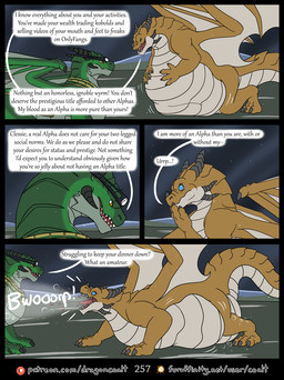 4_fingers belly big_belly black_horn bloated blue_eyes brown_body bubble burping burping_up_fur dialogue digitigrade duo eyewear female female_pred feral feral_pred fingers furaffinity_logo furgonomic_eyewear furgonomics goggles green_body hand_on_mouth horn insult leaning_on_belly loose_fur membrane_(anatomy) membranous_wings night orange_eyes outside page_number patreon_logo quadruped ring ring_(jewelry) scales scarf sharp_teeth sky tail teeth text thick_tail unseen_prey ventral_scales vore wings rimentus european_mythology furaffinity mythology onlyfans patreon clessie_dreadwinter scylla_(rimentus) dragon mythological_creature mythological_scalie scalie western_dragon comic english_text hi_res multiple_scenes url