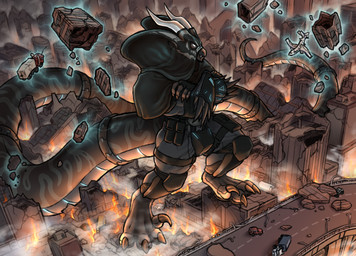 abs aircraft airplane anthro biceps big_tail biped black_body boots bottomwear building building_destruction car city city_background city_crushing city_destruction cityscape claws clothed clothing crush destruction feet finger_claws fingerless_gloves fingers fire floating footwear forced gear gloves glowing glowing_eyes handwear hooded house jet long_tail macro macro_anthro macro_male male mask muscular muscular_anthro muscular_male outside paws pecs rampage shoes snake_hood solo stomping tail teeth telekinesis toe_claws toes topwear vehicle vehicle_destruction wearing_mask nairim kai'nek_(pyronite) cobra reptile scalie snake hi_res