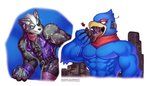 abs anthro armor bodily_fluids city clothed clothing extreme_size_difference eye_patch eyewear frozen headgear helmet male muscular muscular_male oral_vore saliva scarf size_difference topless vore wolfmalro nintendo star_fox falco_lombardi wolf_o'donnell avian bird canid canine canis mammal wolf hi_res