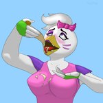 ahegao anthro beak blush cheese cross-eyed dairy_products eating female fingers food looking_pleasured melted_cheese messy open_beak open_mouth pizza purple_eyes solo tongue tongue_out heydaysfm five_nights_at_freddy's five_nights_at_freddy's:_security_breach scottgames steel_wool_studios glamrock_chica avian bird chicken galliform gallus_(genus) phasianid 1:1 2023 digital_media_(artwork) hi_res