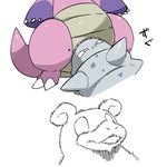 ambiguous_gender biped humor kemono multicolored_body slightly_chubby solo two_tone_body pizademokttero nintendo pokemon galarian_form galarian_slowbro generation_8_pokemon pokemon_(species) regional_form_(pokemon) shellder_(slowbro) 1:1 2020