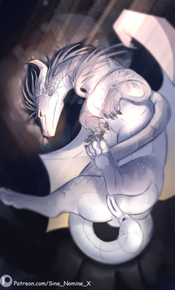 action_pose anus butt claws clitoris female feral genitals grey_claws horn innie_vulva long_tail looking_at_viewer lying nude on_back one_leg_up pawpads paws pose presenting presenting_vulva raised_leg smile smiling_at_viewer solo spikes spikes_(anatomy) spread_legs spreading tail tail_tuft thick_thighs tuft vulva white_body white_horn white_pawpads wings sine_nomine_x mythology wings_of_fire dragon icewing_(wof) mythological_creature mythological_scalie scalie 2025 absurd_res colored_sketch digital_drawing_(artwork) digital_media_(artwork) hi_res sketch