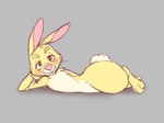 anthro blush fur grey_background looking_at_viewer lying male on_side pose seductive simple_background solo whiskers white_body white_fur yellow_body yellow_fur 4pcsset disney winnie_the_pooh_(franchise) rabbit_(winnie_the_pooh) lagomorph leporid mammal rabbit 2021