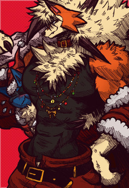 abs accessory amber_eyes anthro arm_tuft athletic athletic_male barazoku being_held belly_tuft biceps biped blush blush_lines bodily_fluids body_hair bottomwear chest_tuft christmas_clothing claws clothed clothing collar dog_tags duo ear_markings elbow_tuft eye_patch eyewear fangs fluffy fluffy_body footwear fur hair harness holidays ink jewelry male male/male male_anthro multicolored_body multicolored_ears multicolored_fur multicolored_hair muscle_tone muscular muscular_anthro muscular_arms muscular_male navel neck_tuft pants pecs pose red_clothing shoulder_tuft simple_background smile spiky_hair standing sweat tail tail_tuft tan_background tan_body teeth tight_clothing triceps tuft two_tone_body two_tone_fur white_body white_fur white_hair yellow_body yellow_eyes yellow_fur jwbash christmas game_freak nintendo pokemon kyoto_rex canid canine dusk_lycanroc generation_4_pokemon generation_7_pokemon lucario lycanroc mammal pokemon_(species) 2025 absurd_res graphite_(artwork) hatching_(art) hi_res shaded sketch traditional_media_(artwork)