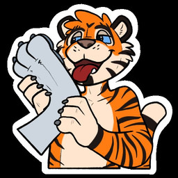 ambiguous_gender anthro black_background blue_eyes cheek_tuft duo facial_markings facial_tuft feet foot_fetish foot_lick front_view fur glistening glistening_eyes head_markings head_tuft licking male male_anthro markings narrowed_eyes nude open_mouth orange_body orange_fur red_tongue simple_background solo_focus striped_arms striped_body striped_face striped_fur stripes tongue tongue_out tuft hufnaar hufnaar_(character) felid mammal pantherine tiger 1:1