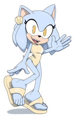 anthro clothing feet female female_anthro footwear gesture happy humanoid_feet one-piece_swimsuit plantigrade sandals shoes solo swimwear waving zimakum sega sonic_the_hedgehog_(series) honeydew_(lettuce) eulipotyphlan hedgehog mammal digital_drawing_(artwork) digital_media_(artwork) hi_res