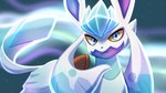 ambiguous_gender aurora_(phenomenon) feral ice iridescent iridescent_body night sky solo star starry_sky sketchygarden nintendo pokemon eeveelution froslass generation_4_pokemon glaceon pokemon_(species) hi_res