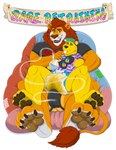 claws d.a.r.e diaper drugs feet foot_focus male marijuana messy muscular muscular_male pawpads paws toes bottlebear d.a.r.e. daren_the_lion llydaw absurd_res hi_res