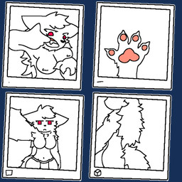 anthro asian_clothing big_breasts breasts butt clothed clothing crossgender east_asian_clothing female fundoshi fundoshi_only fur japanese_clothing mtf_crossgender pawpads paws polaroid_photo pupils rear_view red_eyes red_pupils selfie serious_face solo taking_picture topless underwear underwear_only white_body white_fur wide_hips fallonheels changed_(video_game) dr._k_(changed) canid canine canis mammal wolf 1:1 alpha_channel hi_res multiple_scenes