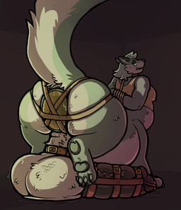 accessory anal anal_penetration backsack balls bdsm belly belt big_balls big_belly big_butt big_penis big_tail bodily_fluids bondage bottomless bound butt buttplug buttplug_in_ass buttplug_insertion clothed clothing cock_ring collar cuff_(restraint) erection fixed_toy fluffy fluffy_tail genital_fluids genitals hands_behind_back harness huge_balls huge_butt huge_penis hyper hyper_balls hyper_genitalia hyper_penis jewelry leaking_precum looking_at_viewer looking_back looking_back_at_viewer male moobs object_in_ass overweight overweight_male pawpads penetration penis penis_accessory penis_bondage penis_jewelry plug_(sex_toy) plug_insertion precum precum_puddle raised_tail rear_view restrained_arms restraints rope rope_bondage sex_toy sex_toy_in_ass sex_toy_insertion shirt shirt_only solo sounding_rod straps sweat sweaty_balls sweaty_genitalia tail tank_top tank_top_only thick_thighs topwear topwear_only urethral wide_hips joebluefox joe_(joebluefox) canid canine fox mammal taur absurd_res hi_res