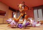 5_fingers 5_toes anthro barefoot clothed clothing dominant dominant_female duo feet female fingers foot_on_face micro_calves micro_legs micro_thighs midriff orange_body purple_body shoes_removed soles thin_calves thin_legs thin_thighs toes feetymcfoot sega sonic_boom sonic_the_hedgehog_(series) blaze_the_cat sticks_the_jungle_badger badger domestic_cat felid feline felis mammal mustelid musteline 3d_(artwork) digital_media_(artwork) hi_res